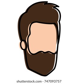 young man head avatar character