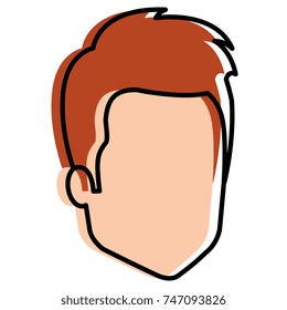 young man head avatar character