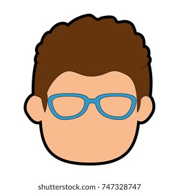 young man head avatar character