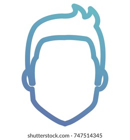 young man head avatar character