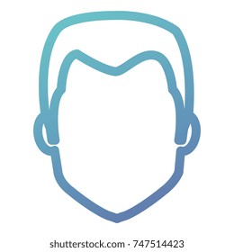 young man head avatar character