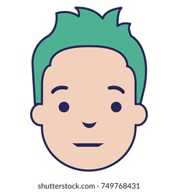 young man head avatar character