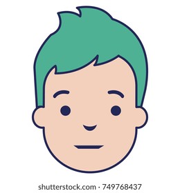 young man head avatar character