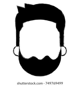 young man head avatar character