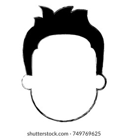 young man head avatar character