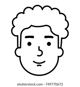 young man head avatar character