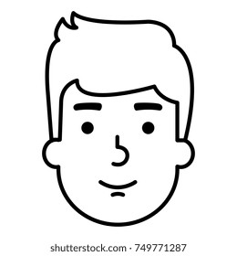 young man head avatar character