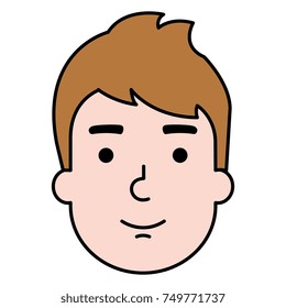 young man head avatar character