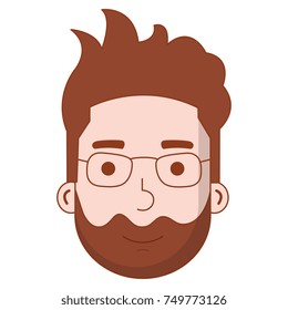 young man head avatar character