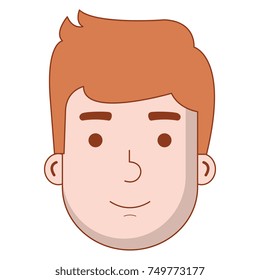 young man head avatar character