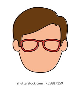 young man head avatar character
