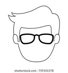 young man head avatar character