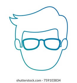 young man head avatar character