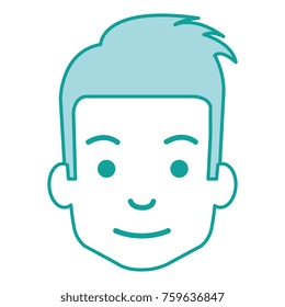 young man head avatar character