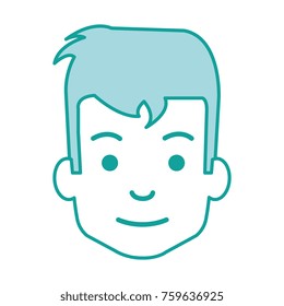 young man head avatar character