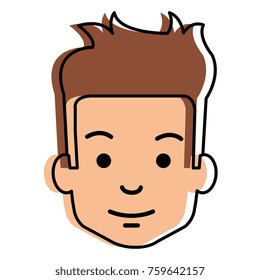 young man head avatar character