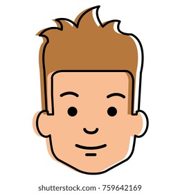 young man head avatar character
