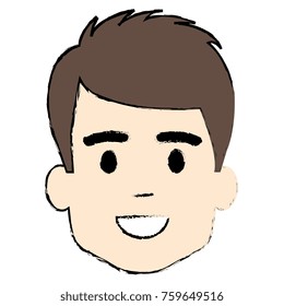 young man head avatar character