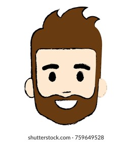 young man head avatar character