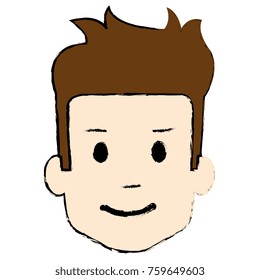 young man head avatar character