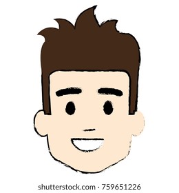 young man head avatar character