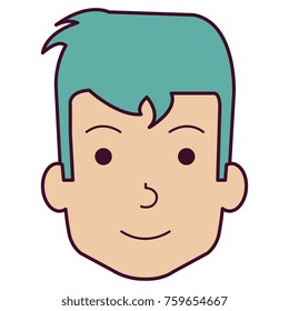 young man head avatar character