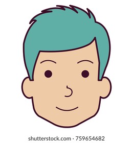 young man head avatar character
