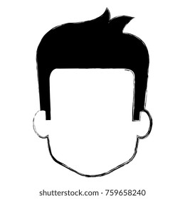 young man head avatar character