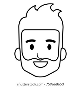 young man head avatar character
