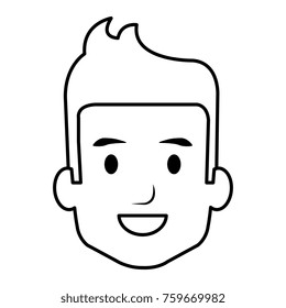 young man head avatar character