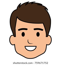 young man head avatar character