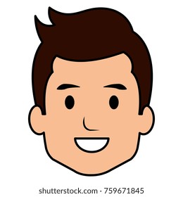 young man head avatar character