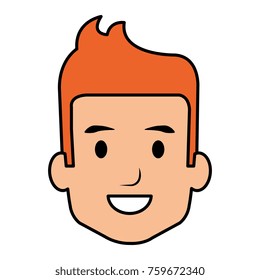 young man head avatar character