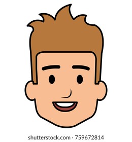 young man head avatar character
