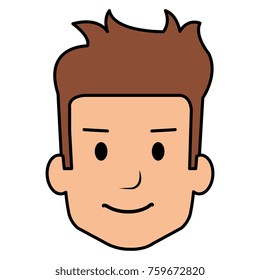 young man head avatar character