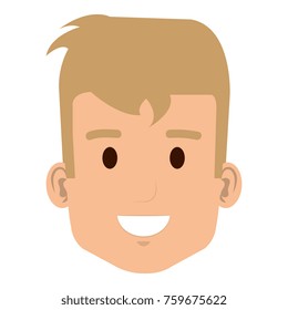 young man head avatar character
