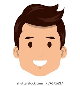 young man head avatar character
