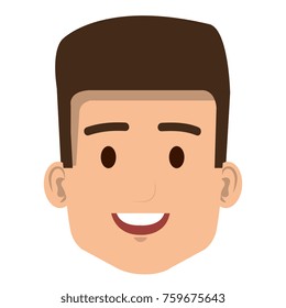 young man head avatar character