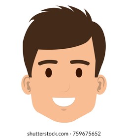 young man head avatar character
