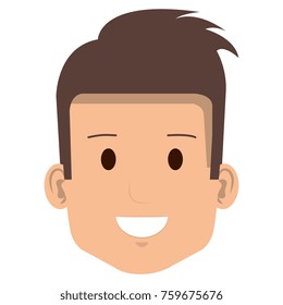young man head avatar character