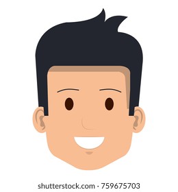 young man head avatar character