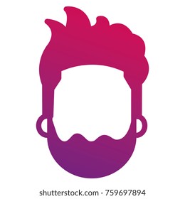 young man head avatar character
