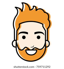 young man head avatar character