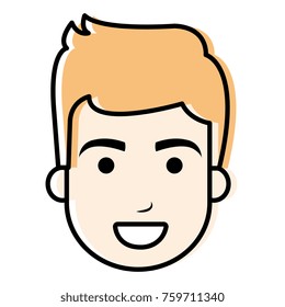 young man head avatar character