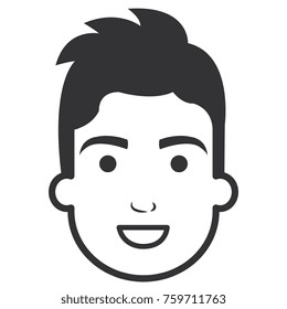 young man head avatar character