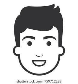 young man head avatar character