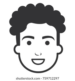 young man head avatar character