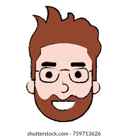 young man head avatar character