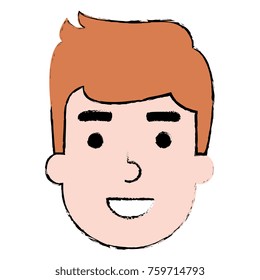 young man head avatar character