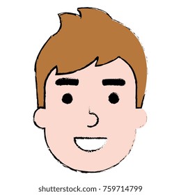 young man head avatar character
